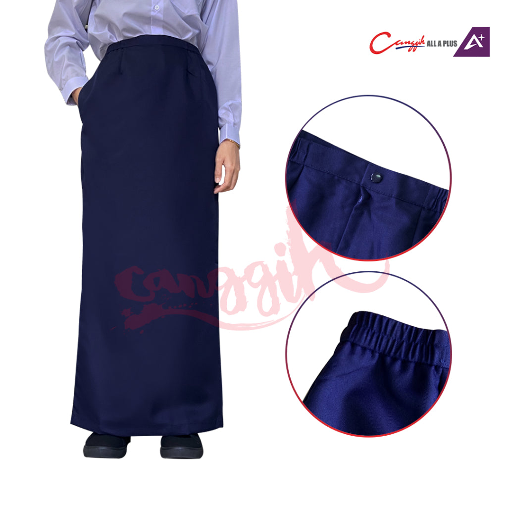 Canggih Kain Sekolah Kipas Belakang - Navy Blue - CG-CP 028 NBL