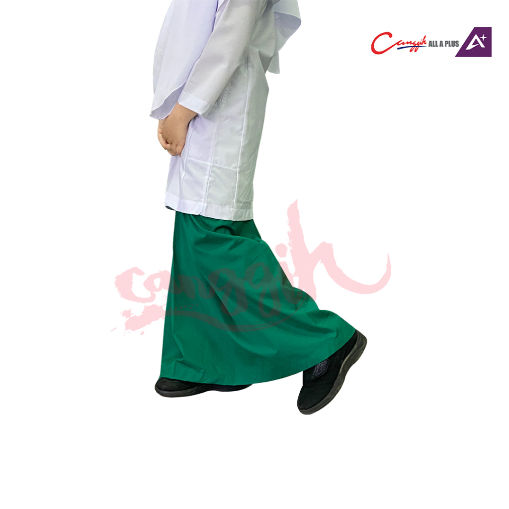 Canggih Kain Kurung Sekolah Agama - Green - CG-CP 013