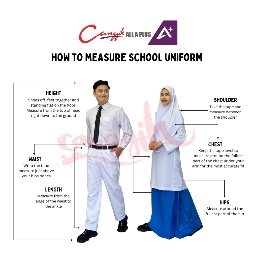 Canggih Kain Pengawas Sekolah Kipas Belakang - Maroon - CG-CP 028 MRN