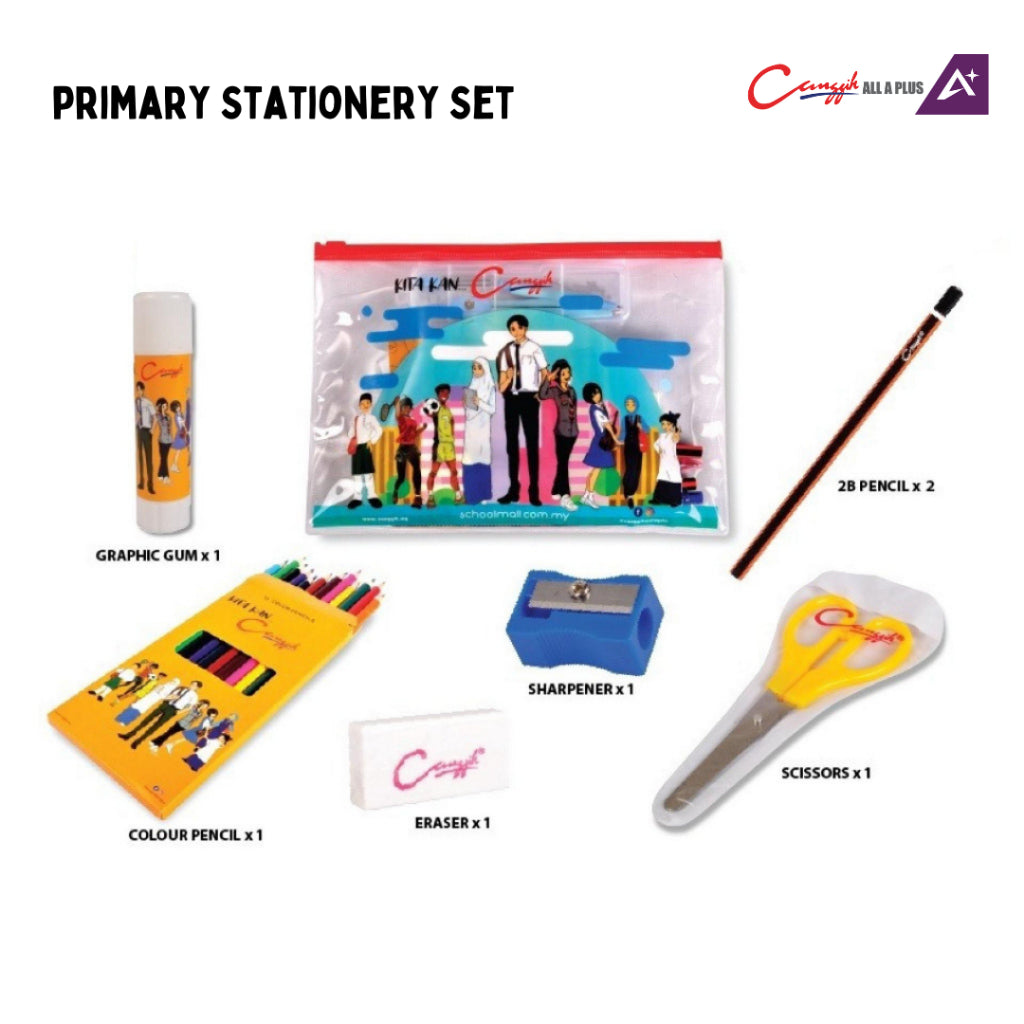 Canggih 19 in 1 School Stationery Set for Primary School - CG-STATIONERY SET/ P