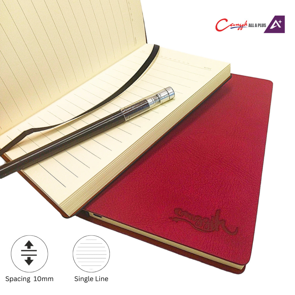 Canggih Notebook Velvet Cover 60 Pages (12 cm x 19 cm) With 1 Black Pen (Free Gift)  - CG-NB V03