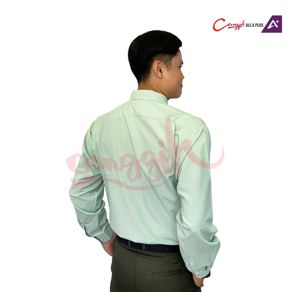 Canggih Kemeja Sekolah Lengan Panjang Pengawas - Light Green - CG-CP 021 LGR