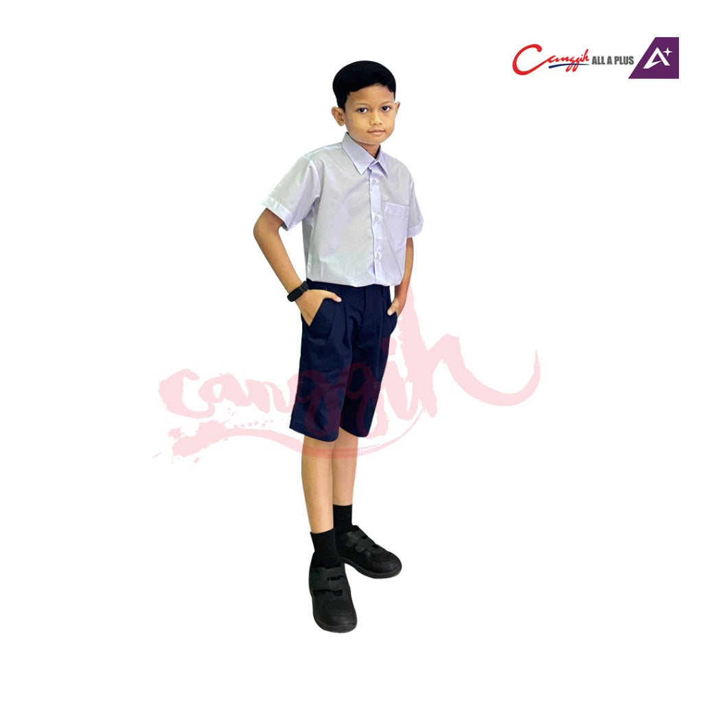 Canggih Seluar Pendek Sekolah Rendah Lelaki - Navy Blue - CG-CP 002