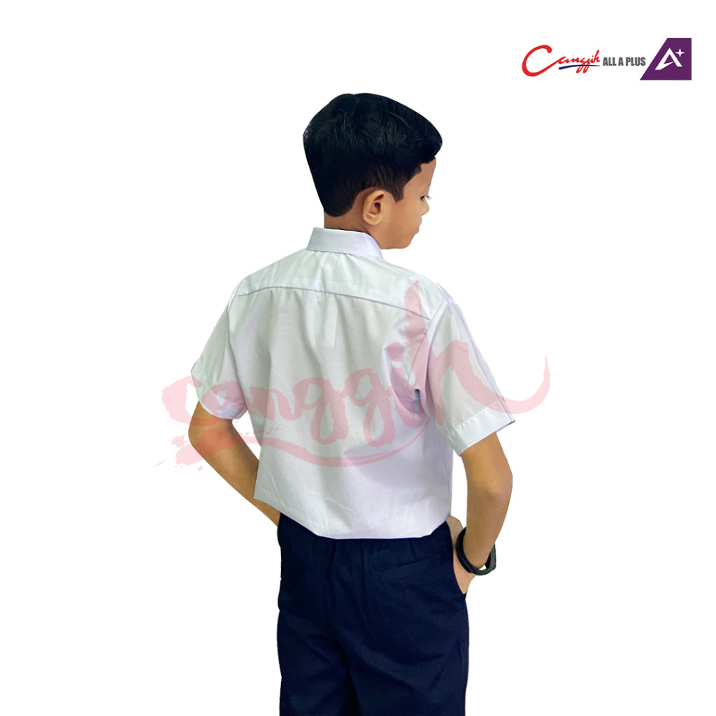 Canggih Baju Kemeja Lelaki Lengan Pendek - White - CG-CP 001