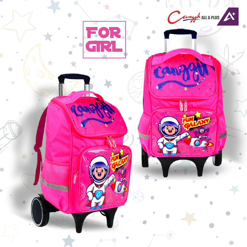 Canggih Children's School Trolley Backpack Fun Galaxy Bag - CG-TB 0101