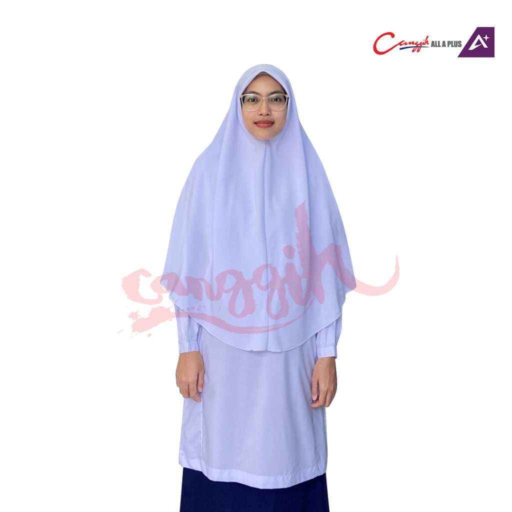 Canggih Baju Kurung Umi Sekolah Agama - White - CG-CU 009