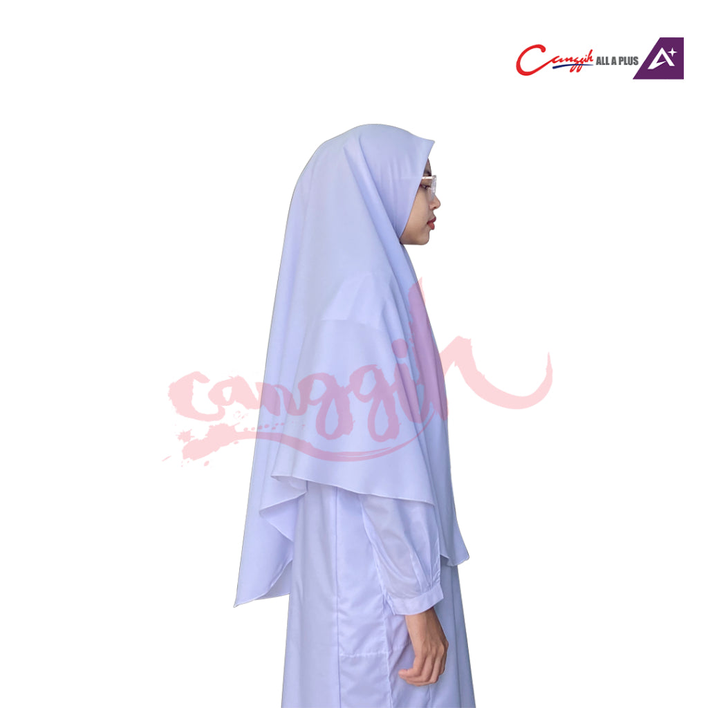 Canggih Tudung Putih Sekolah Labuh - White - CG-KT 10