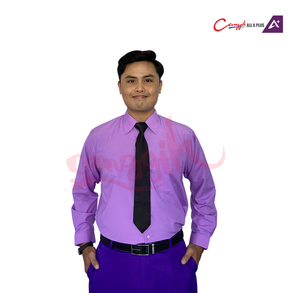 Canggih Kemeja Sekolah Lengan Panjang Pengawas Koperasi - Light Purple - CG-CP 021 LPL