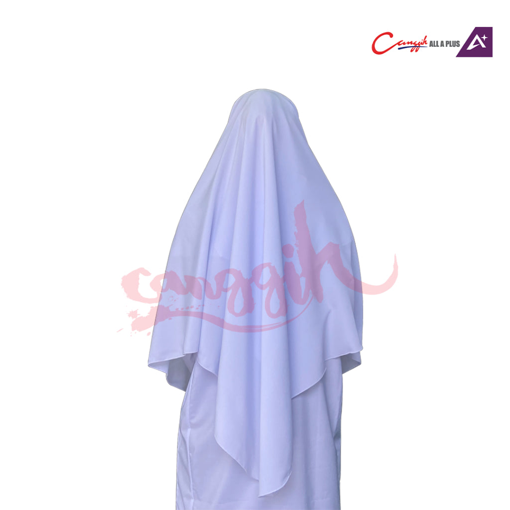 Canggih Tudung Putih Sekolah Labuh - White - CG-KT 10