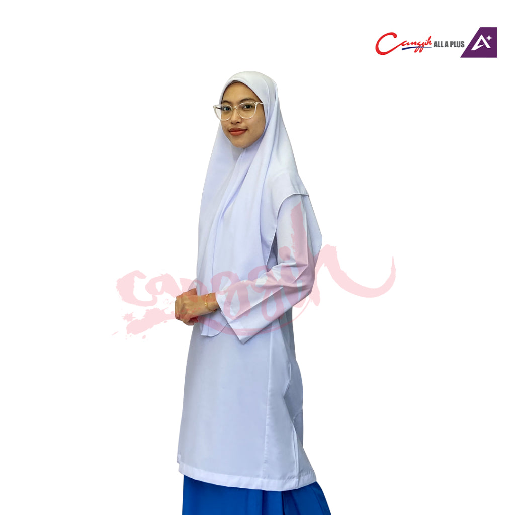 Canggih Baju Kurung Sekolah Perempuan - White - CG-CP 009