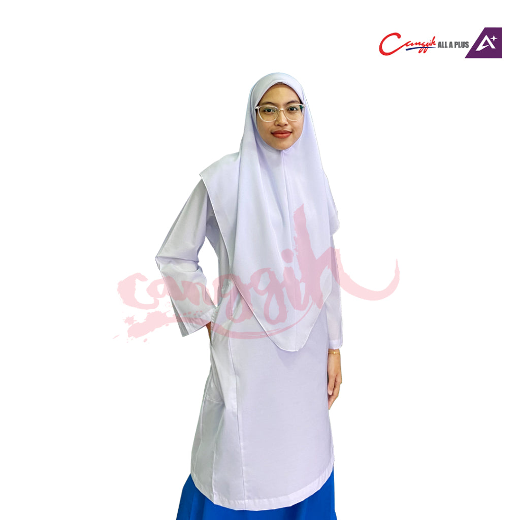 Canggih Baju Kurung Sekolah Perempuan - White - CG-CP 009