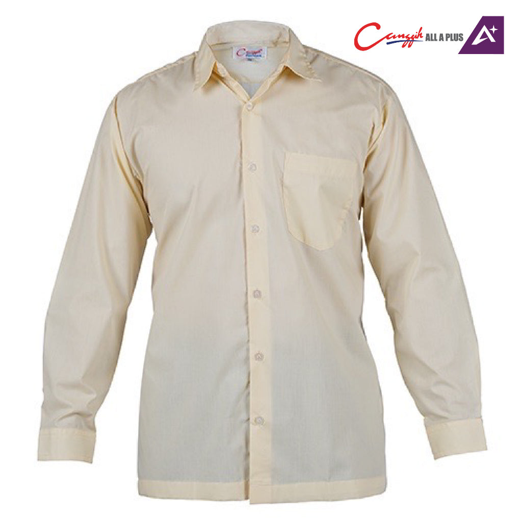 Canggih Kemeja Sekolah Lengan Panjang MRSM - Light Brown - CG-CP 021 LBR