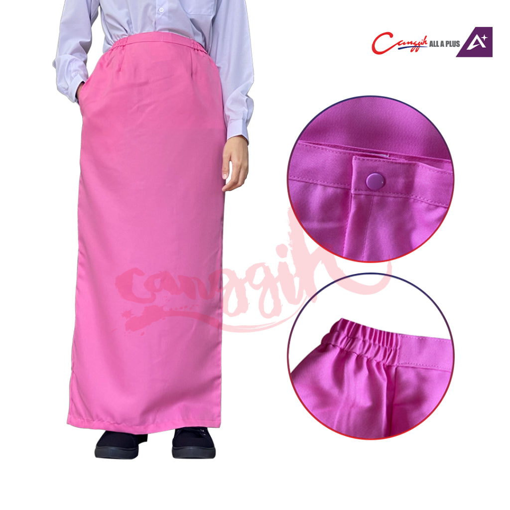 Canggih Kain Sekolah Kipas Belakang Unit Beruniform Puteri Islam - Pink - CG-CP 028 PNK