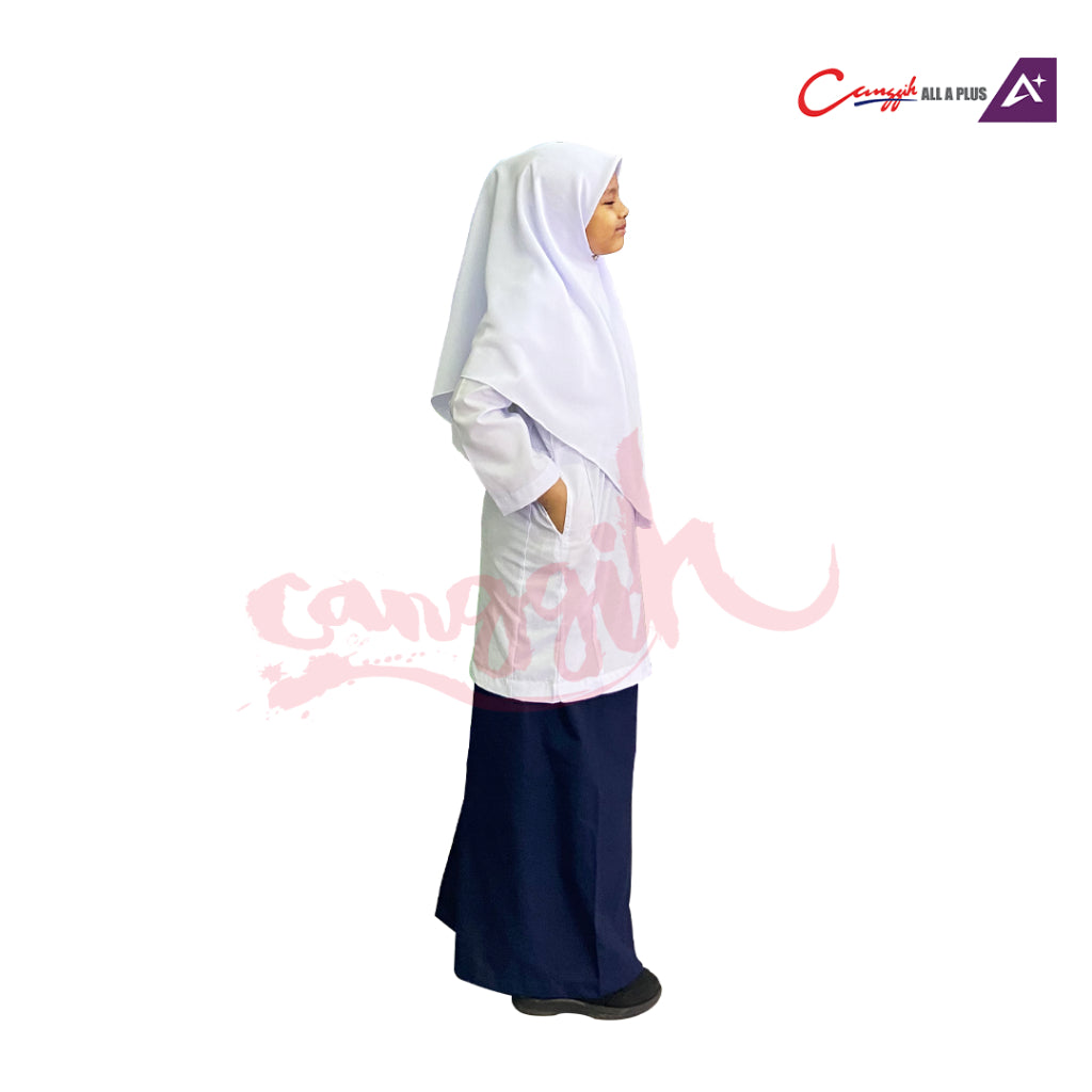 Canggih Kain Sekolah Rendah Perempuan - Navy Blue - CG-CP 008