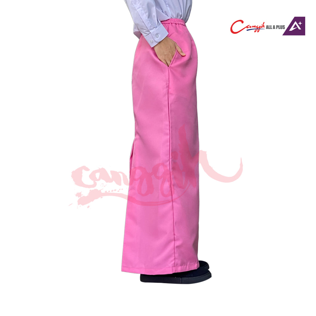 Canggih Kain Sekolah Kipas Belakang Unit Beruniform Puteri Islam - Pink - CG-CP 028 PNK