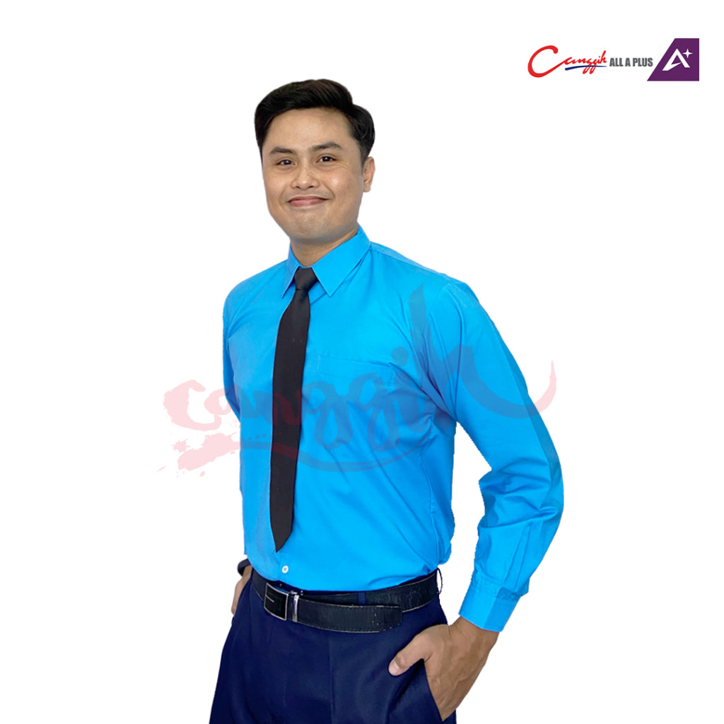 Canggih Kemeja Sekolah Lengan Panjang - Blue - CG-CP 021