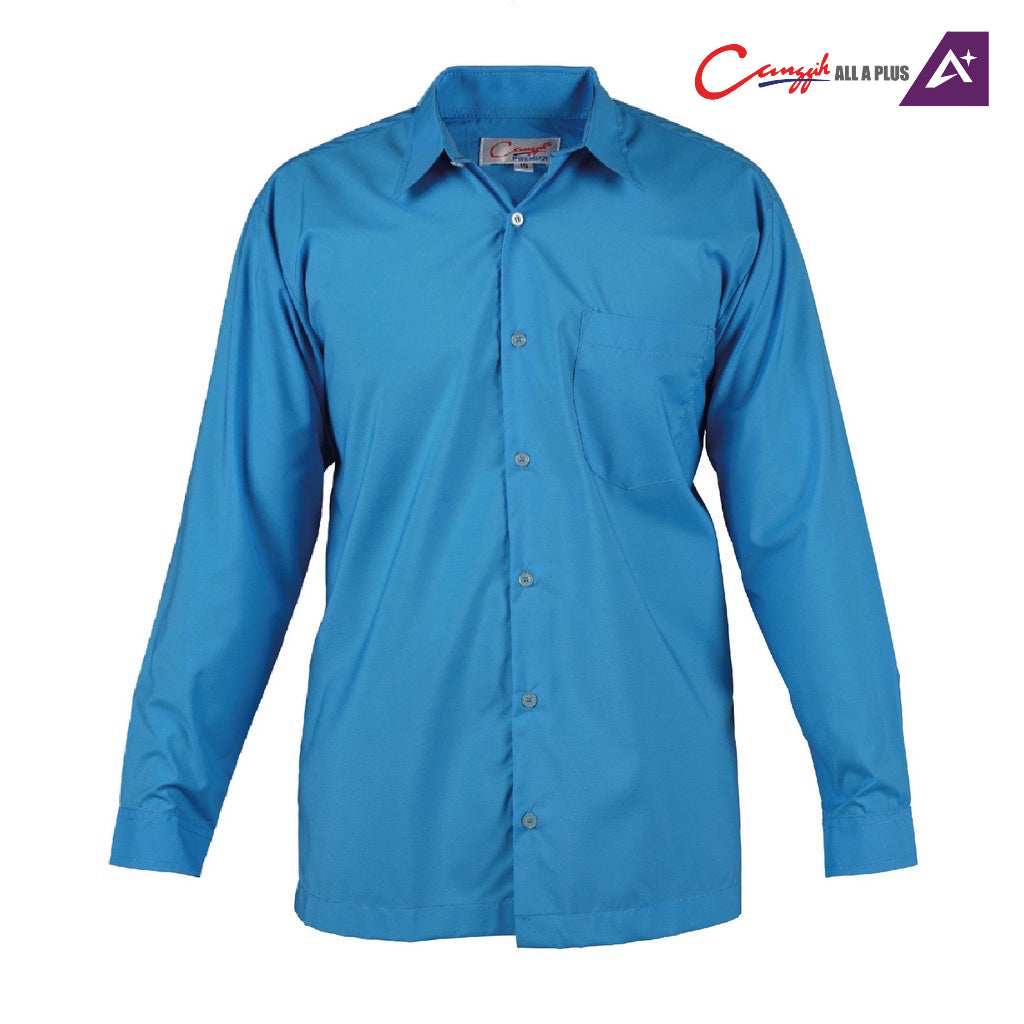 Canggih Kemeja Sekolah Lengan Panjang - Blue - CG-CP 021