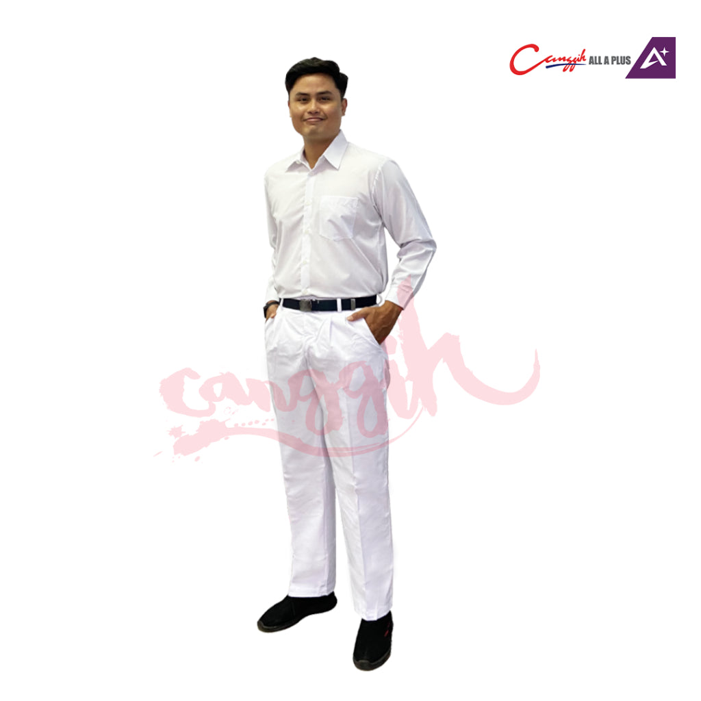 Canggih Seluar Panjang Sekolah - White - CG-CP 025