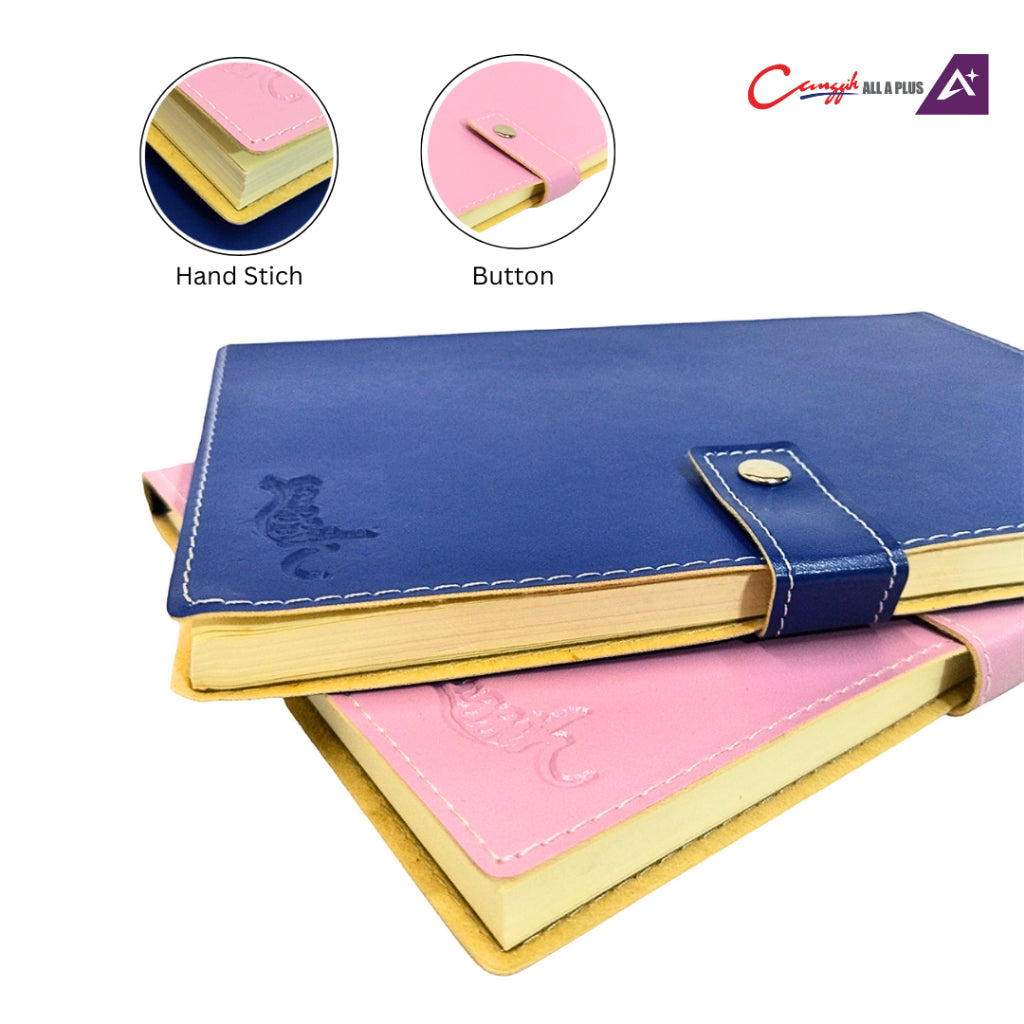 Canggih Notebook PU leather Cover Size A5 60 Pages (15 cm x 21 cm) - CG-NB B02