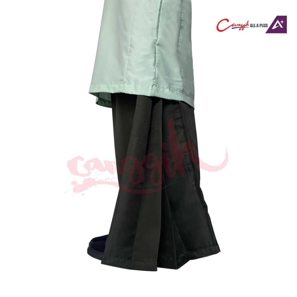 Canggih Kain Kurung Pengawas Sekolah - Olive Green - CG-CP 008 OLG