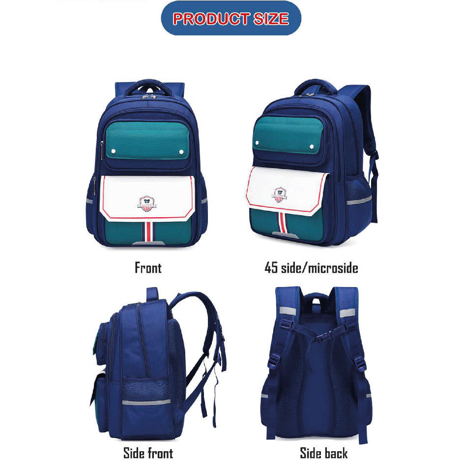 Sun Eight Gorge School Bag Colorful Simple Design Ergonomic Backpack with 360 Reflective Strips | 199 Days Warranty