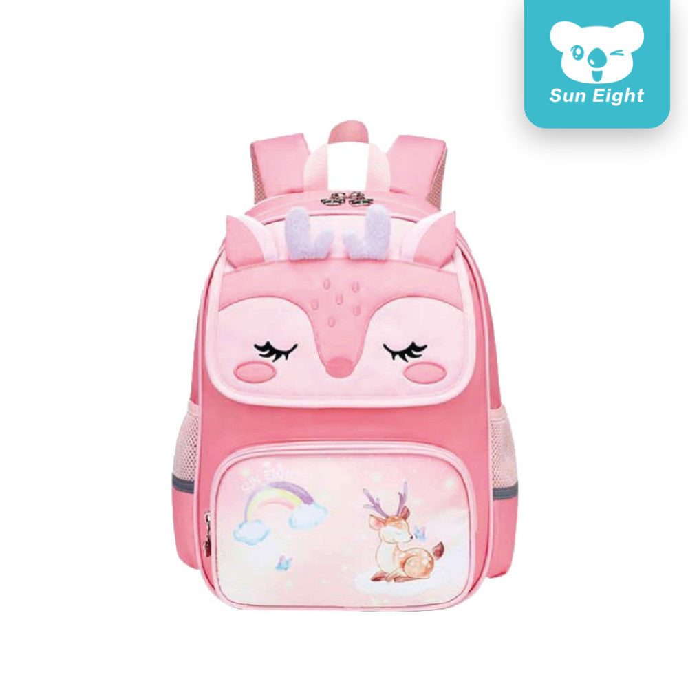 Sun Eight Checkz School Backpack Safety Chest Buckle Lightweight Unicorn Dinosaur Rabbit Bag | 199 Days Warranty