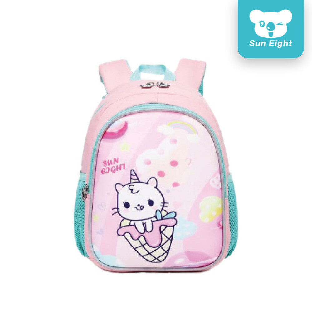 Sun Eight Cutez Mini School Backpack Simple Fun Design Cartoon Water Resistant Kindergarten Bag | 199 Days Warranty