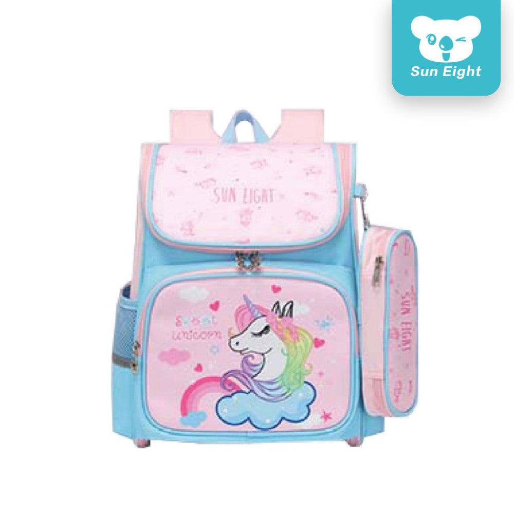 Sun Eight Lightz School Bag Cartoon Design Ergonomic Backpack Lightweight Big Capacity Reflective | 199 Days Warranty