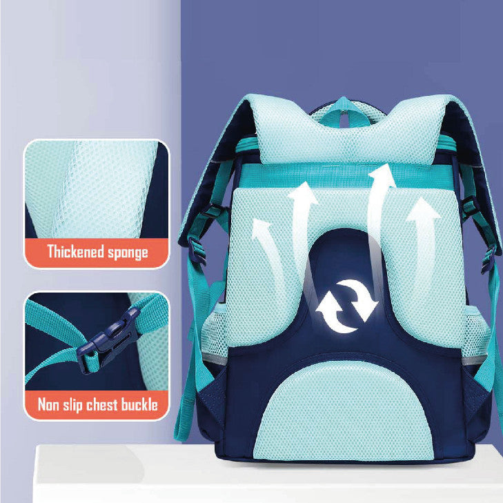 Sun Eight Trives School Backpack Unisex Cartoon Design Ergonomic Bag with Chest Buckle | 199 Days Warranty