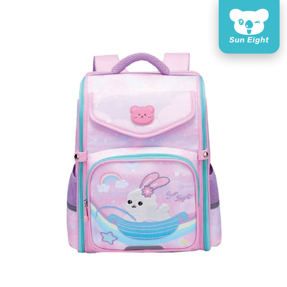 Sun Eight Trives School Backpack Unisex Cartoon Design Ergonomic Bag with Chest Buckle | 199 Days Warranty